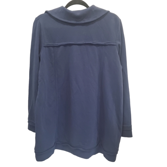 New Soft Surroundings Vintage Wash Blue Pullover Size XL NWT - Picture 2 of 5